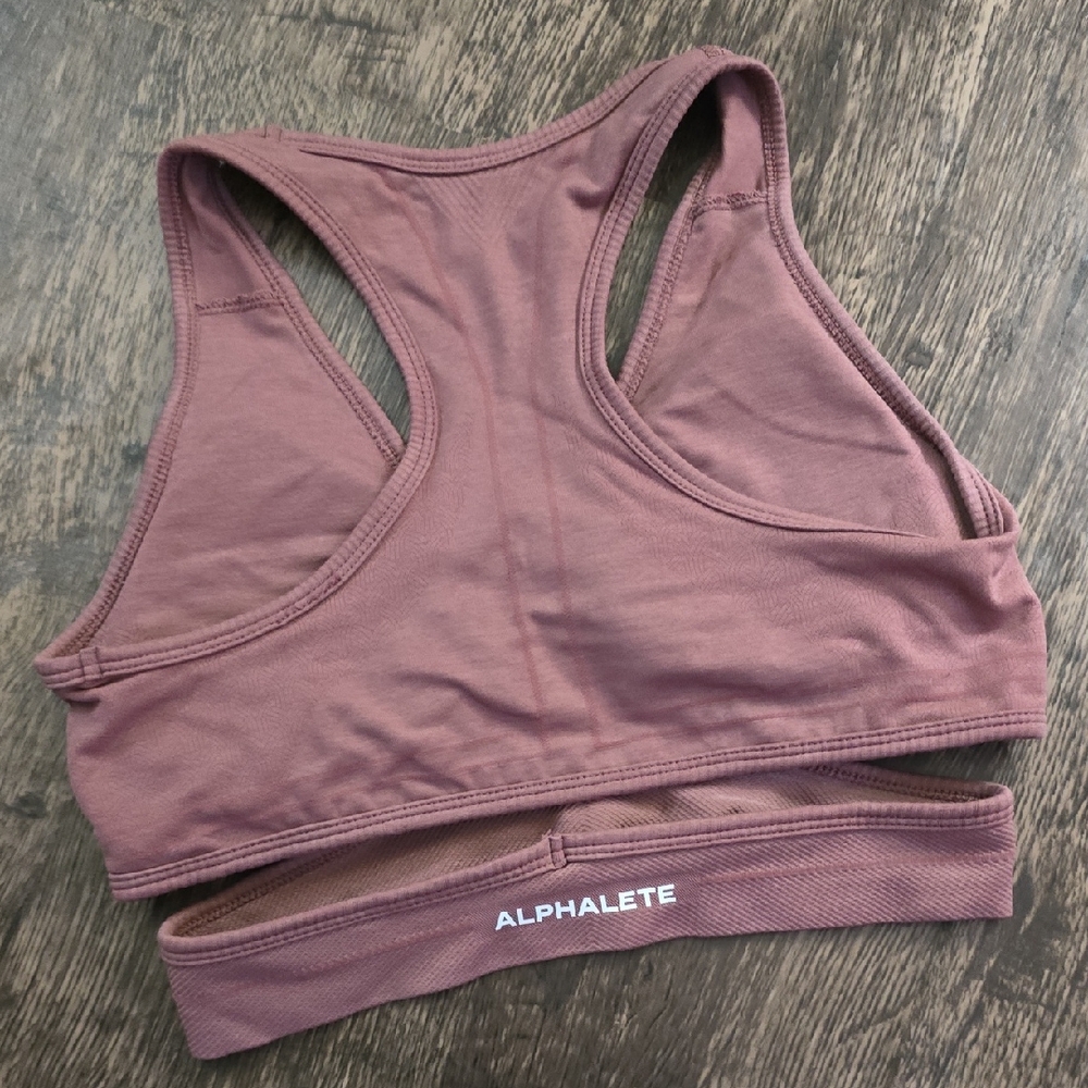 ALPHALETE Women's Dusty Rose Sports Bra sz S/M